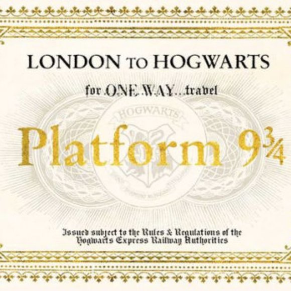 Harry Potter Platform 9 3/4 Travel Journal with Ticket to Hogwarts - Picture 4 of 5